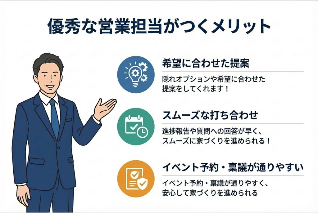 優秀な営業担当がつくメリット