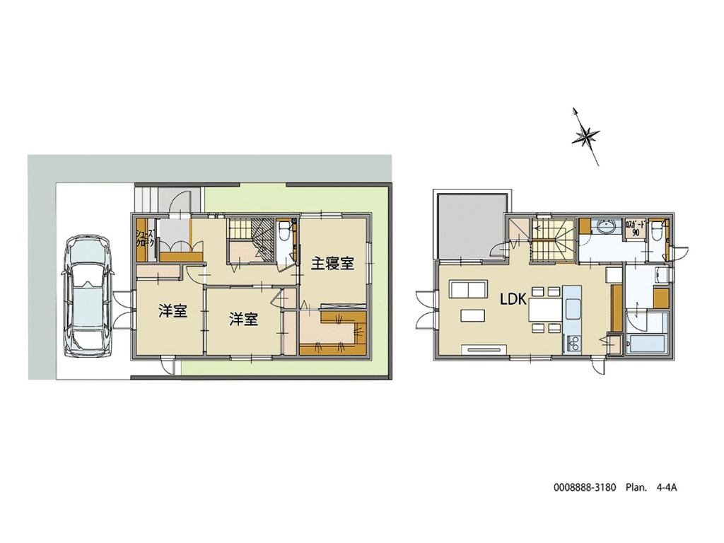 イイコトテラス東寺尾モデルハウスの間取り図