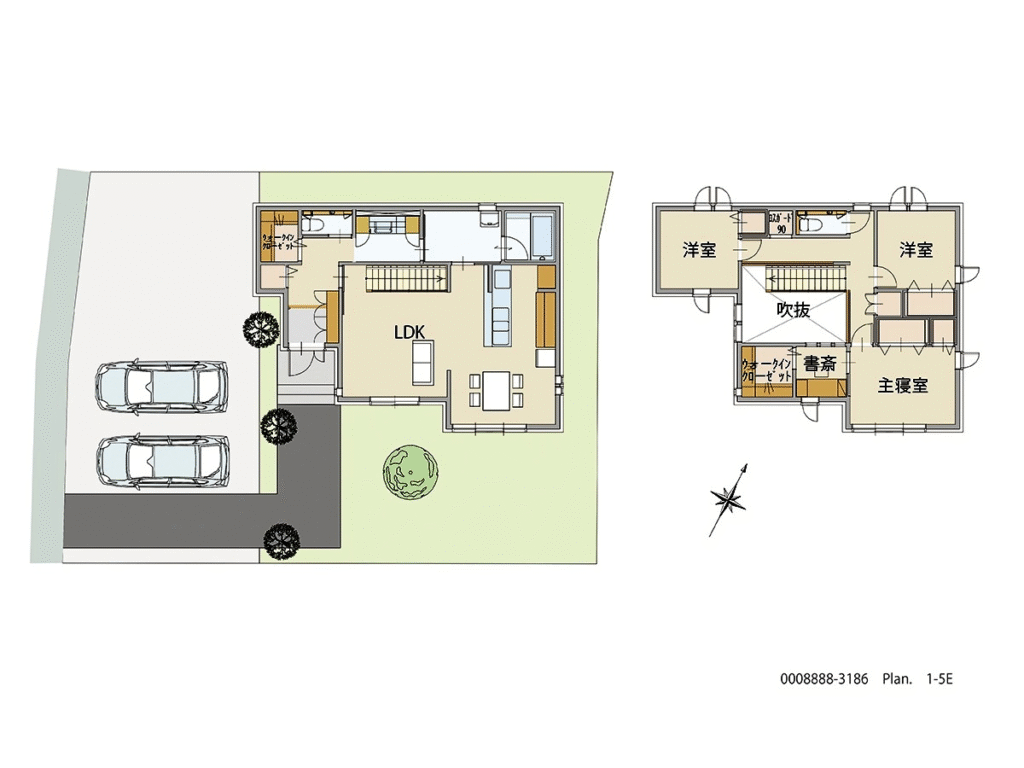 一条工務店イイコトテラス那須塩原三島1期モデルハウスの間取り