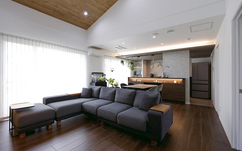 一条工務店の平屋リビング
