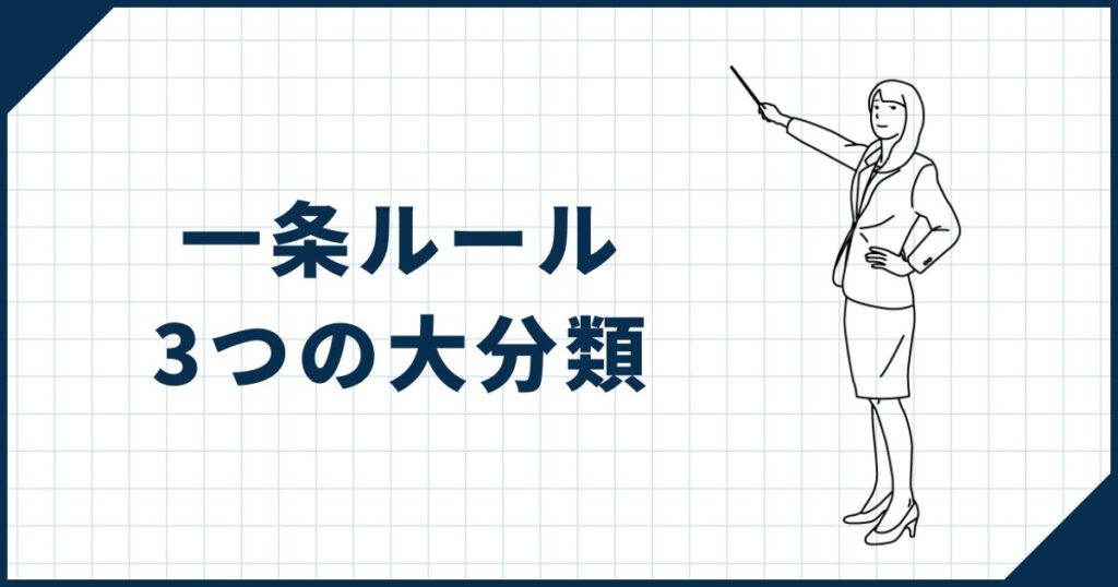 【気になるポイントから確認】一条ルールを3つに分類
