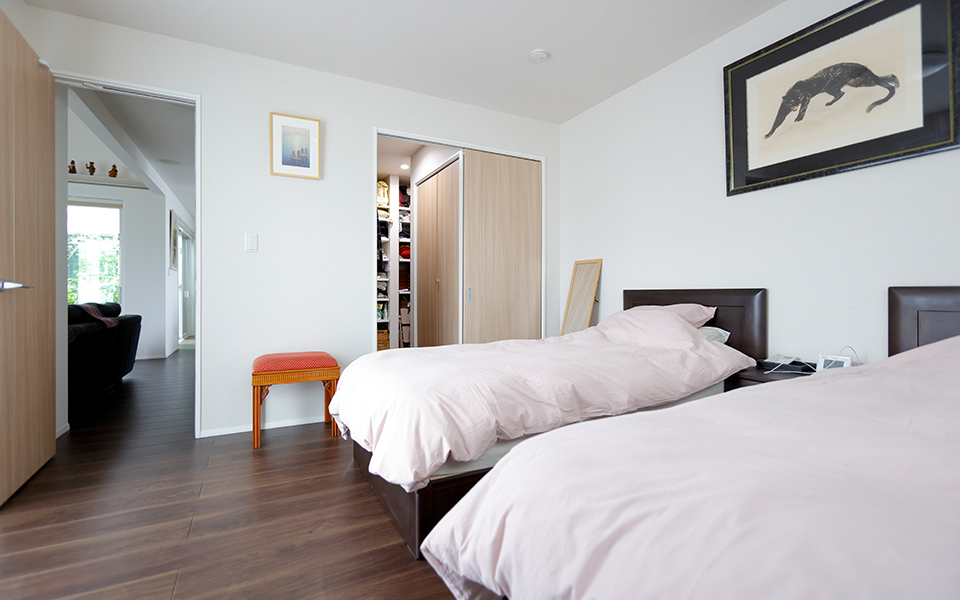 一条工務店の家の寝室