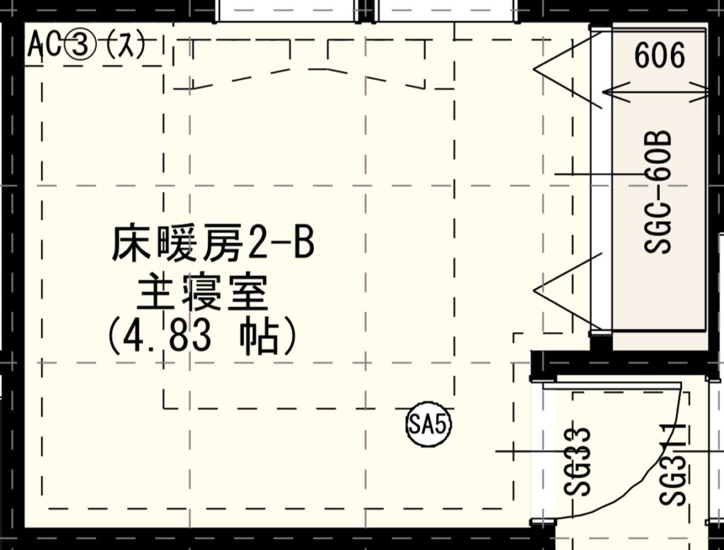 ジョージ家寝室間取り図