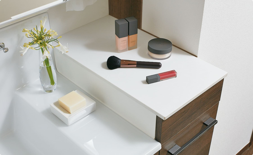 一条工務店グレイスシリーズ洗面台のドライカウンター