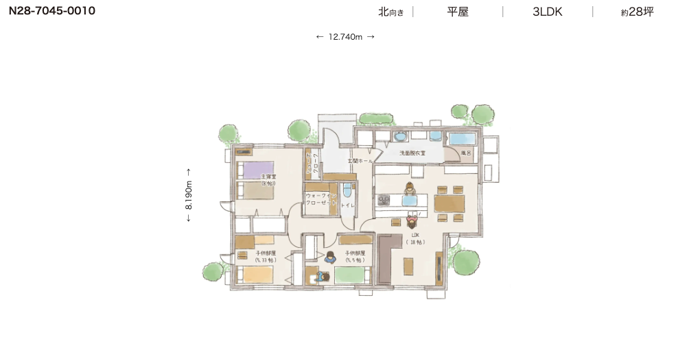 一条工務店ハグミーの間取りN28-7045-0010