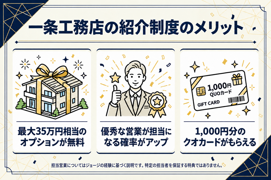 一条工務店紹介制度のメリット